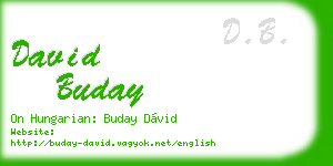 david buday business card